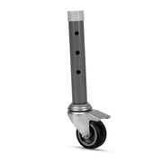 Vissco Commode Leg Castor | Comes With Pipe & Attached Wheels - (1 Pair)