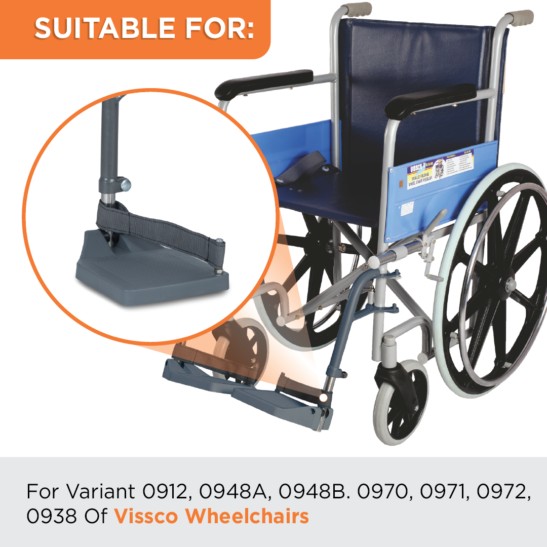 Vissco Wheelchair Foot Rest With Bracket - (1 Piece)