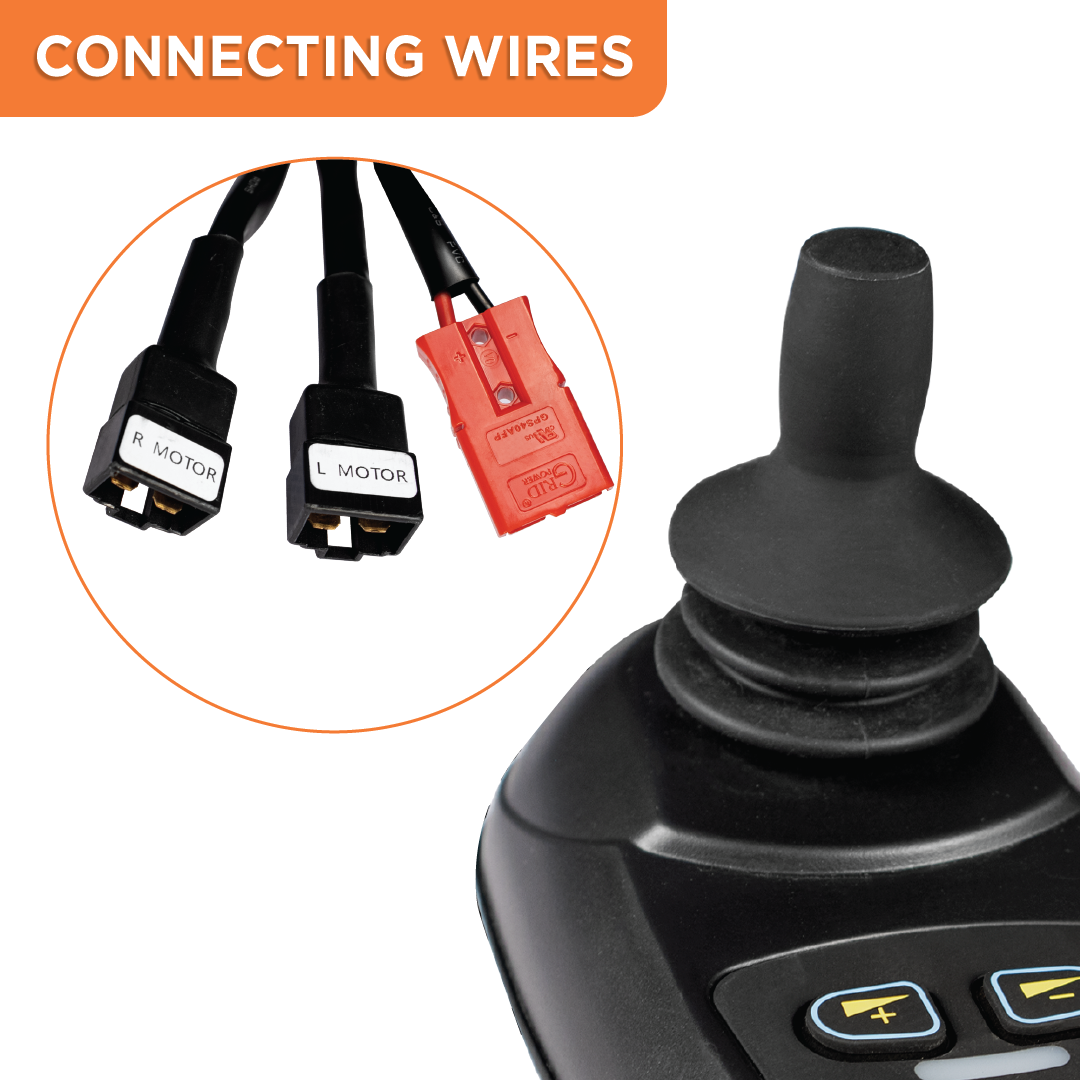 Vissco Joy Stick With Small Connector For Zip Lite | Wheelchair - 2974 (Single Battery)