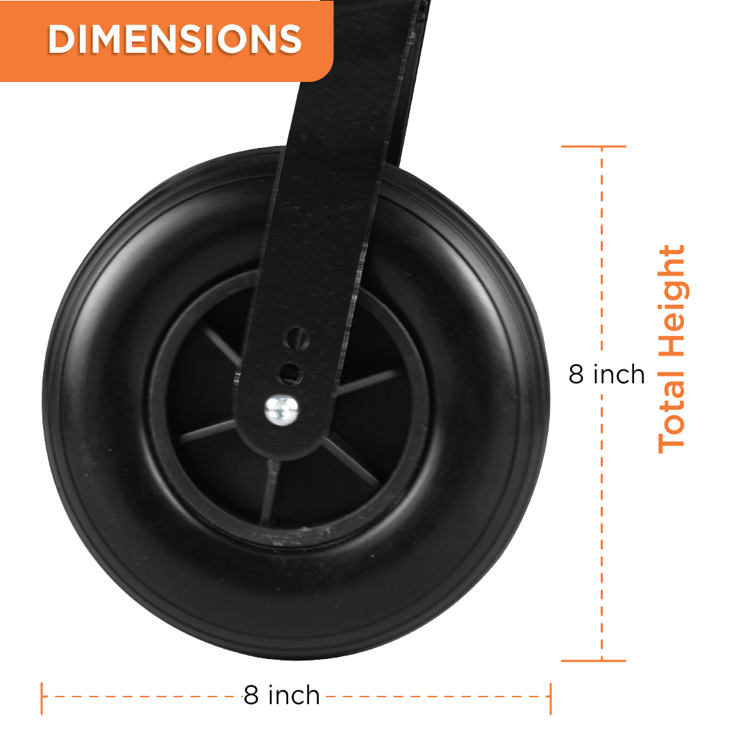 Vissco Front 8" Wheel With Fork & Nut Bolt for Zip Lite Power Wheelchairs (1 Piece) - 2974 & 2974A