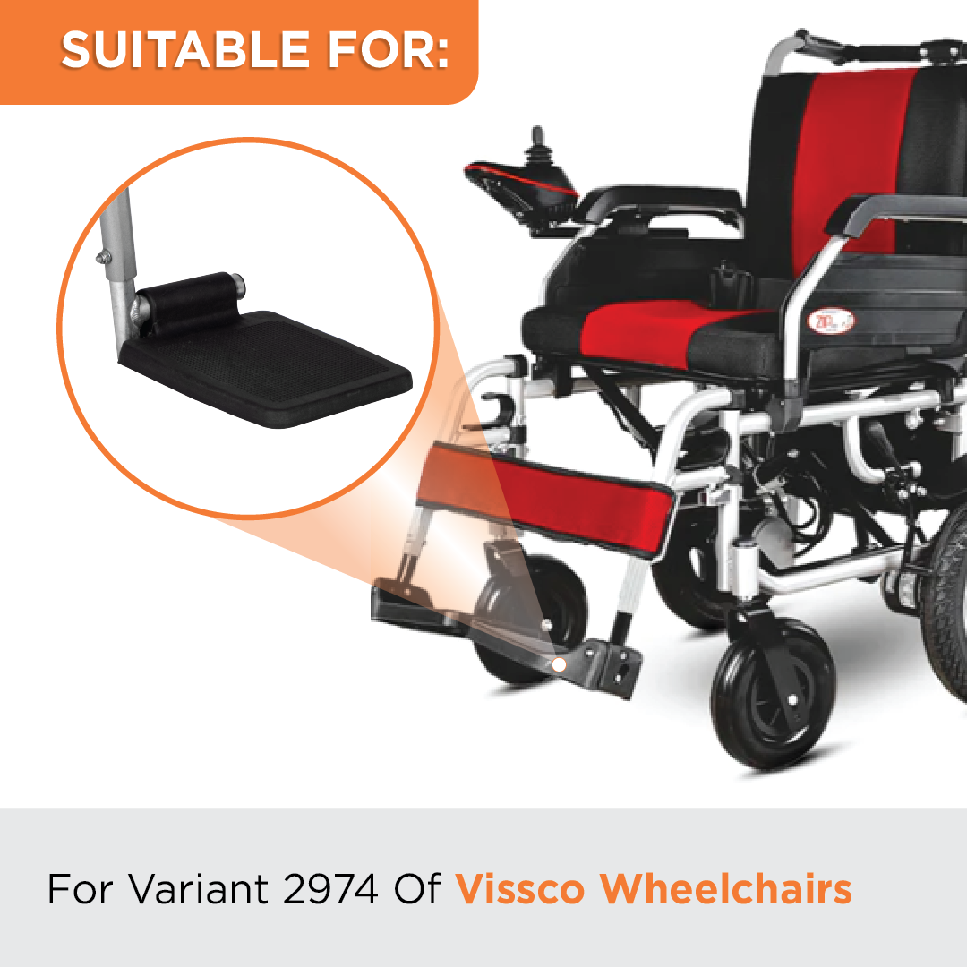 Vissco Foot Rest For Left & Right Side Of Power Wheelchairs - 2974 & 2974A