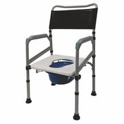 COMFORT STEEL FOLDING COMMODE CHAIR WITHOUT CASTORS - Vissco Rehabilitation 