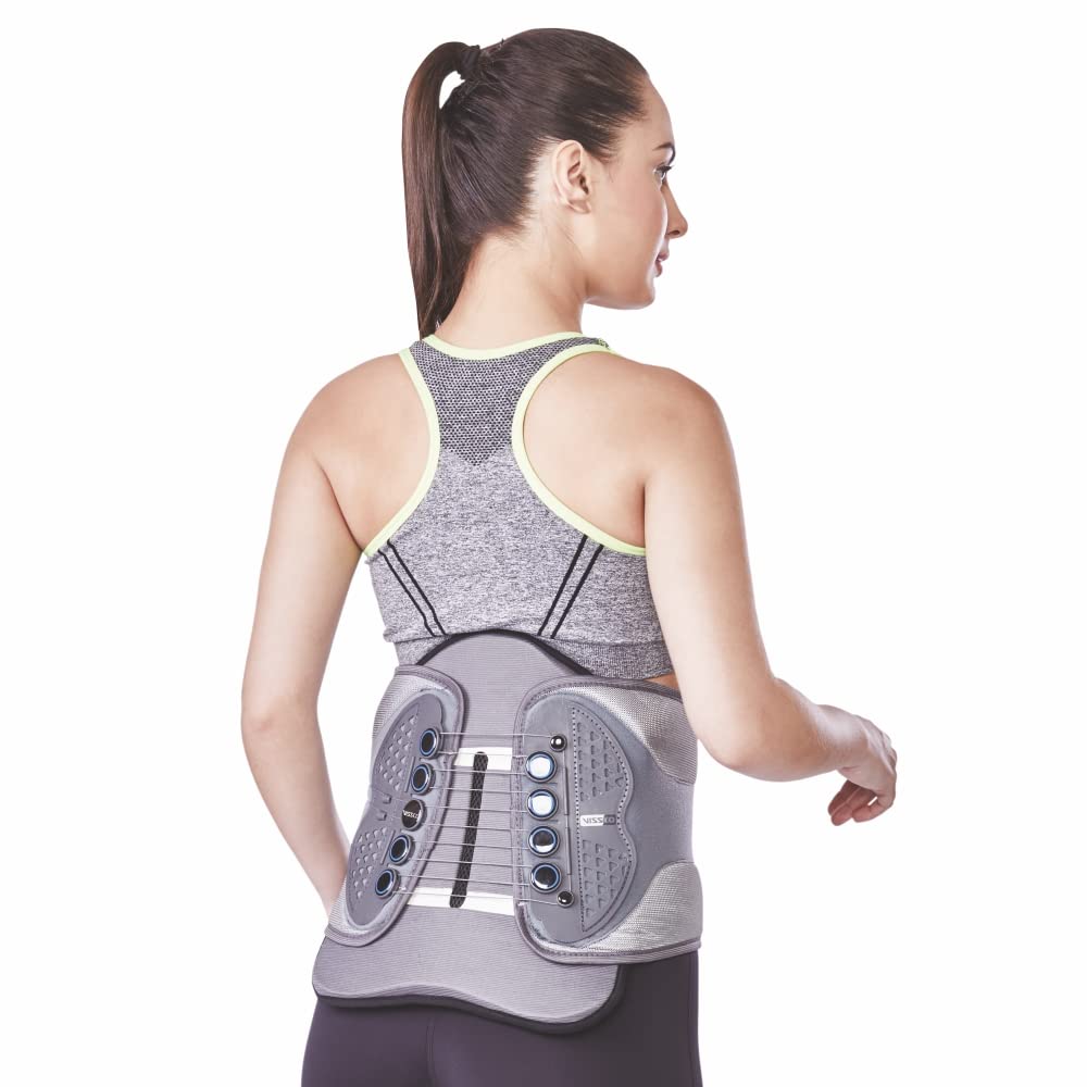Vissco Flexi Lacepull LS Belt with Moulding |Provides Support to the  Lower Back & Stabilize the Sacroiliac Joint (Grey)