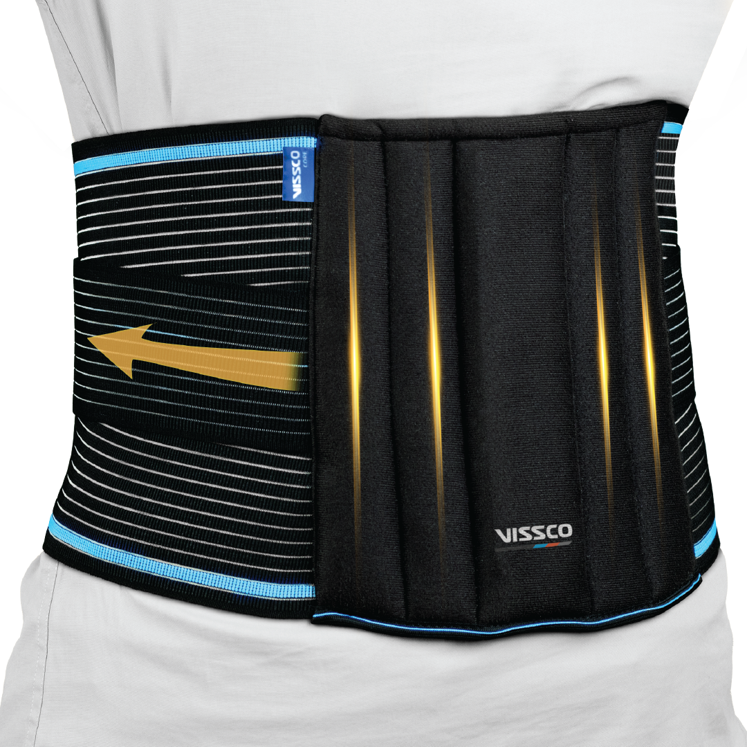 Vissco Lumboset Belt (Basic) - Mild Support | Provides Support to the  Back | Relief from Back & Abdomen Pain (Black)