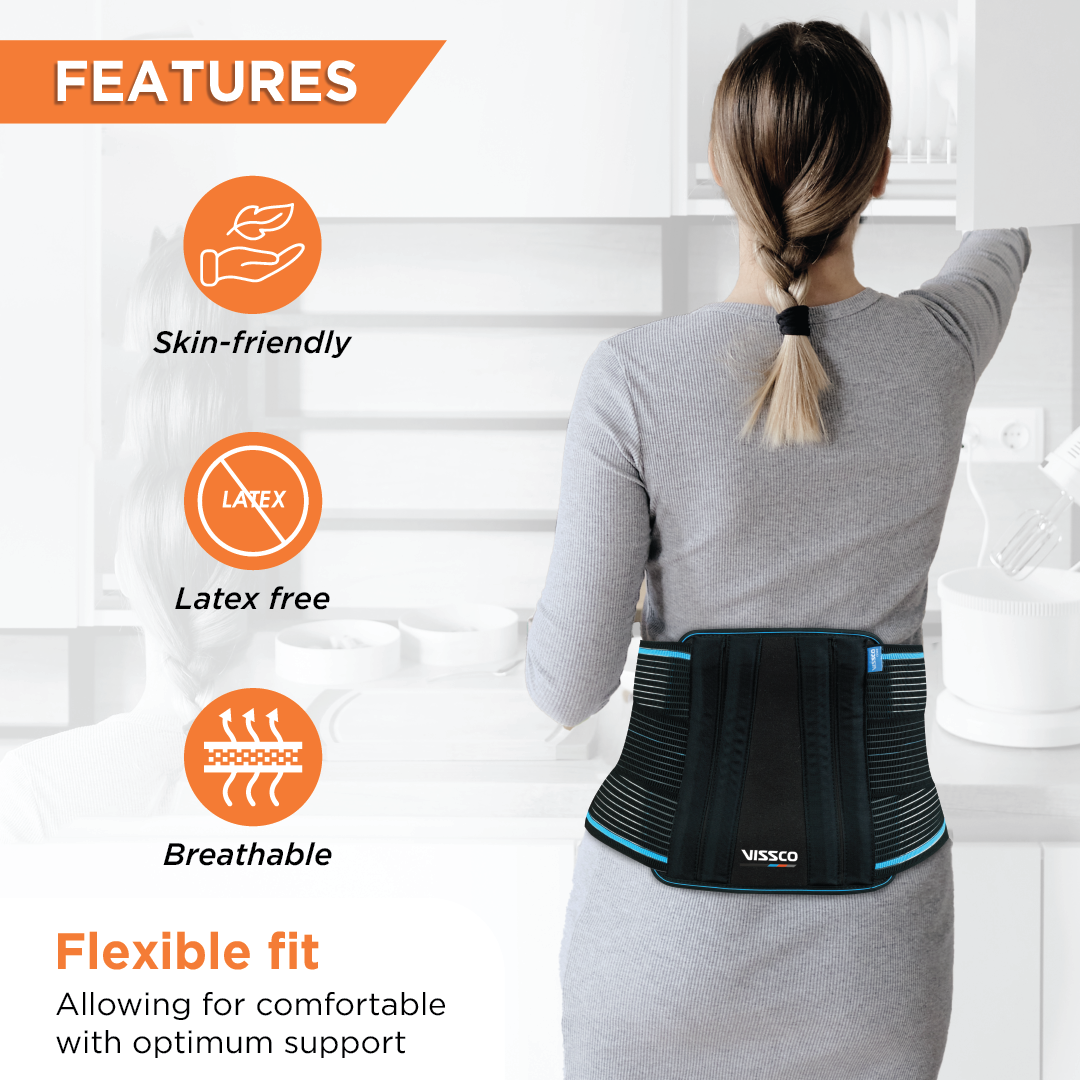 Vissco Lumboset Advance Belt (Moderate Support) | Provides Support to the Lumbar Spine & Lower Back