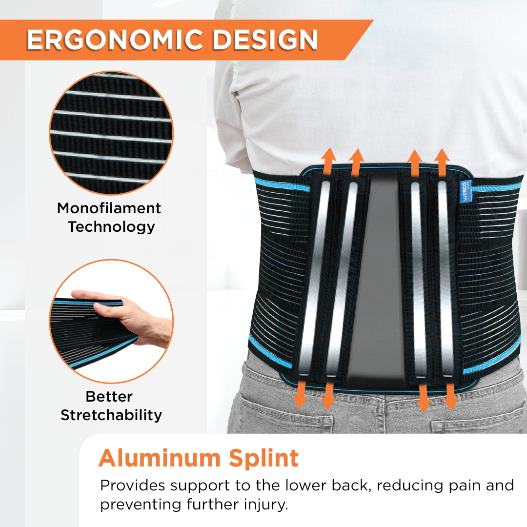Vissco Lumboset Advance Belt (Moderate Support) | Provides Support to the Lumbar Spine & Lower Back