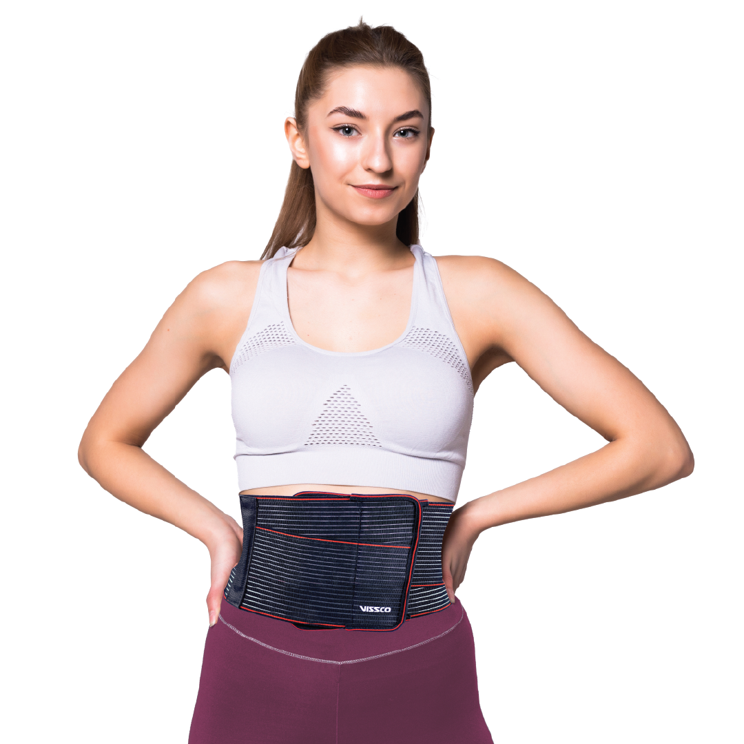 Vissco Abdoset | Abdominal Support for Weak Abdominal Muscles & Helps Toning the Muscles (Black)