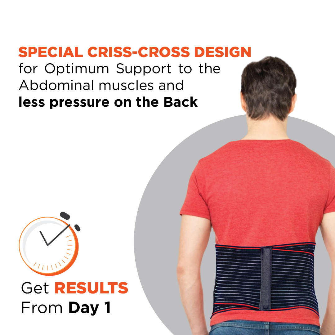 Vissco Abdoset | Abdominal Support for Weak Abdominal Muscles & Helps Toning the Muscles (Black)