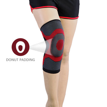 Vissco 3D Knee Cap with Donut Padding | Provides optimum Knee compression and mild support for free Knee movement | Color - Multicolor (Single Piece)
