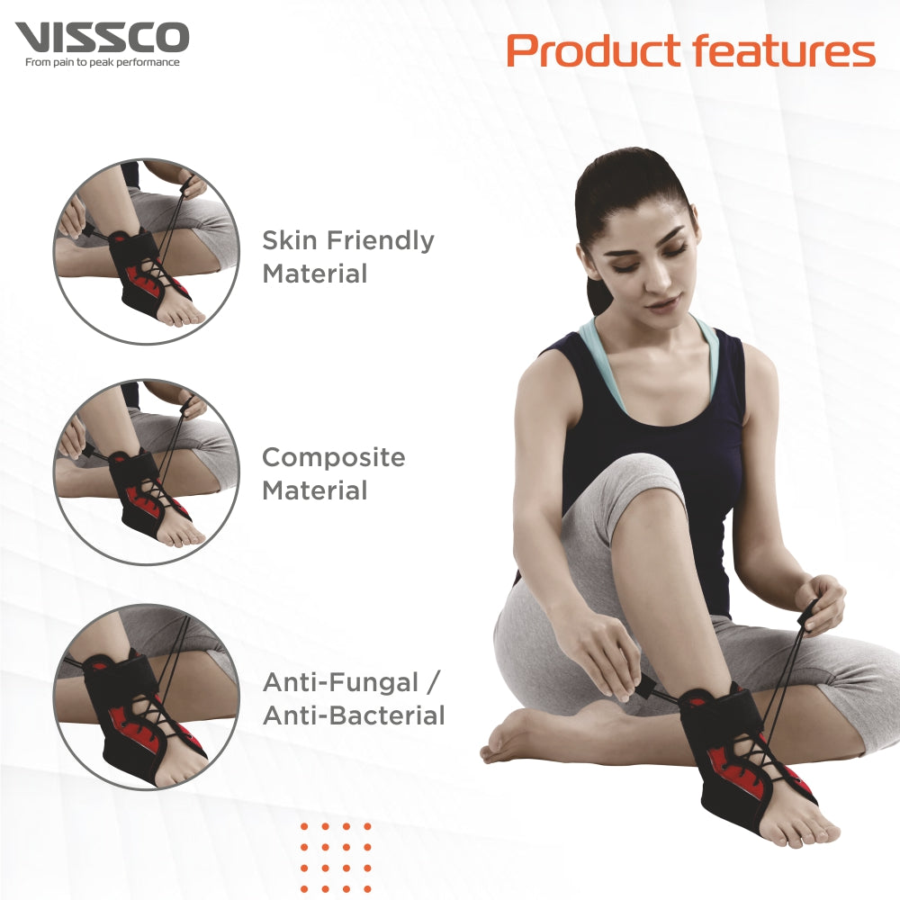 Rigid Ankle Brace | Provides Firm Support & Stability to the Ankle for Smooth Recovery (Multicolor) - Vissco Next