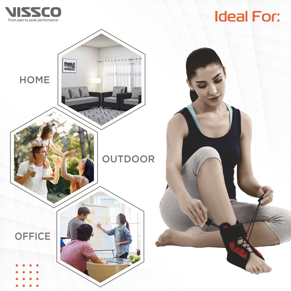 Rigid Ankle Brace | Provides Firm Support & Stability to the Ankle for Smooth Recovery (Multicolor) - Vissco Next