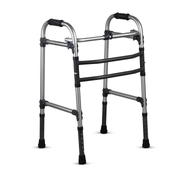 Vissco Dura Max Walker (Aluminium) | Foldable Walking Aid | Adjustable Height  | Light Weight | With Premium Grade Rubber Shoes and PVC Grip  (Grey)