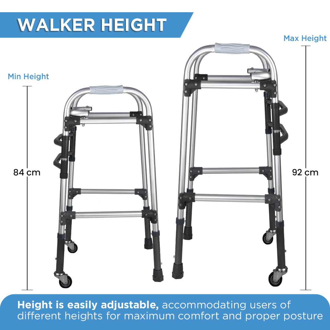 Vissco Dura Max Walker - with Wheels | Aluminum