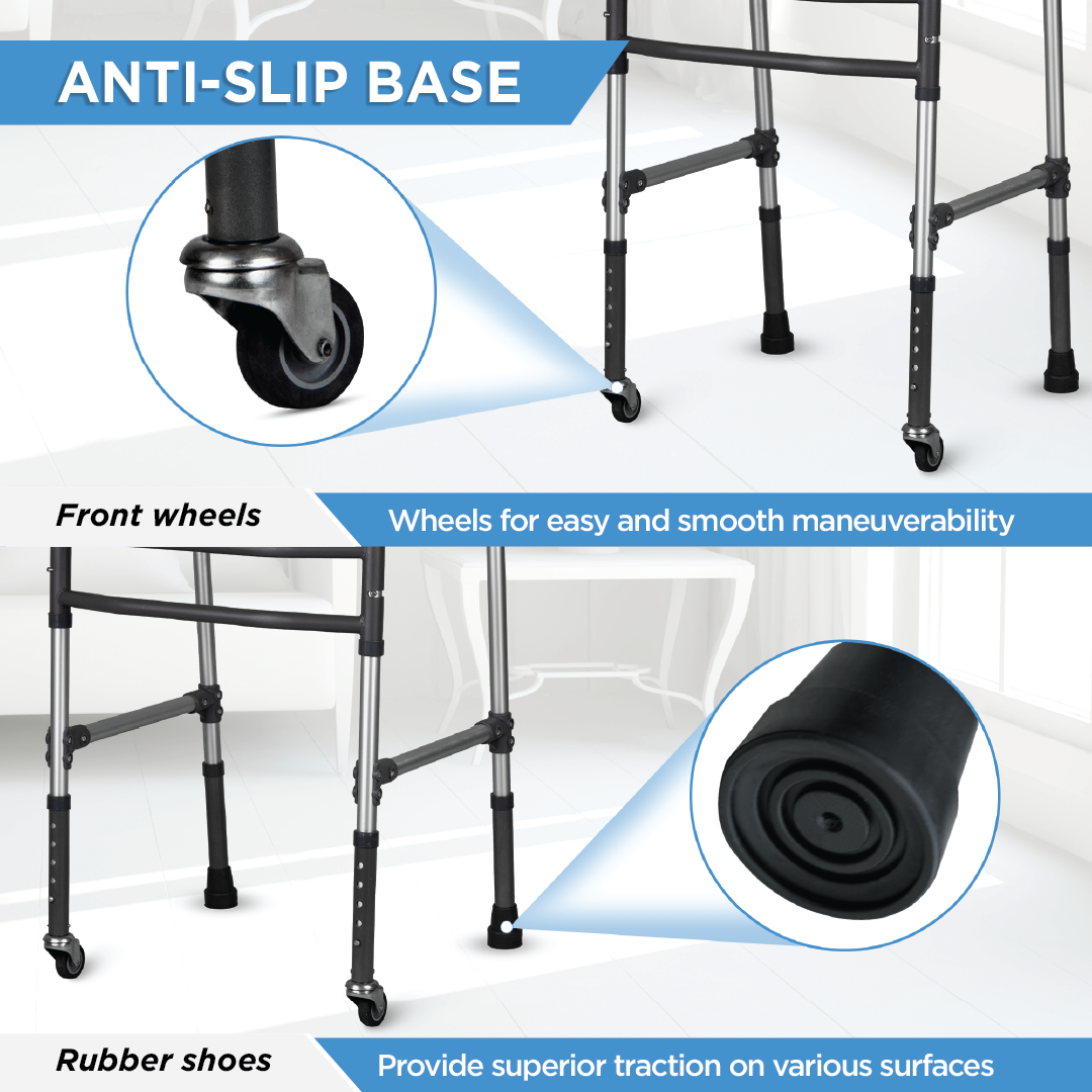 Vissco Dura Max Walker - with Wheels | Aluminum