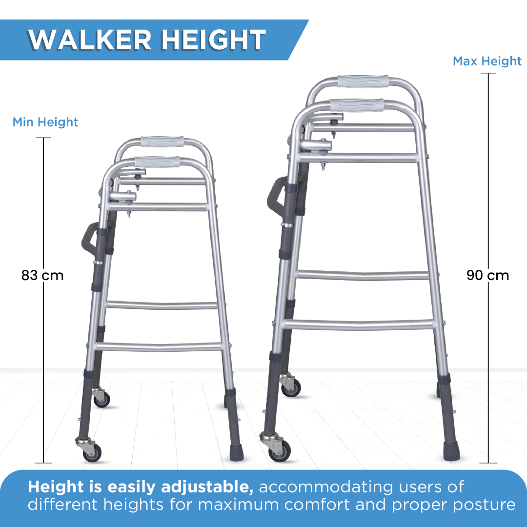 Vissco Dura Lite Walker - with Wheels | Aluminum