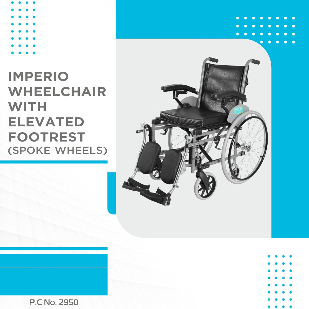 Vissco Imperio Wheelchair with Elevated Footrest (Spoke Wheels)