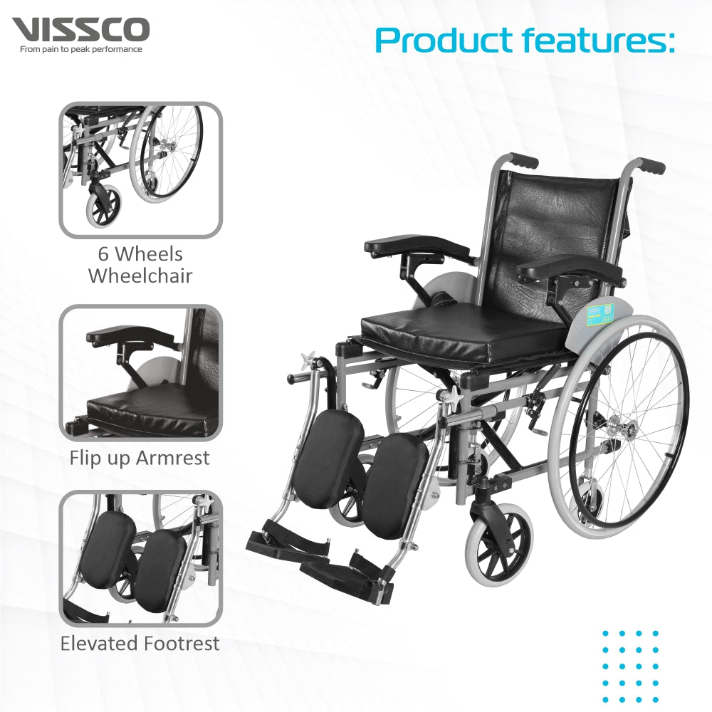 Vissco Imperio Wheelchair with Elevated Footrest (Spoke Wheels)