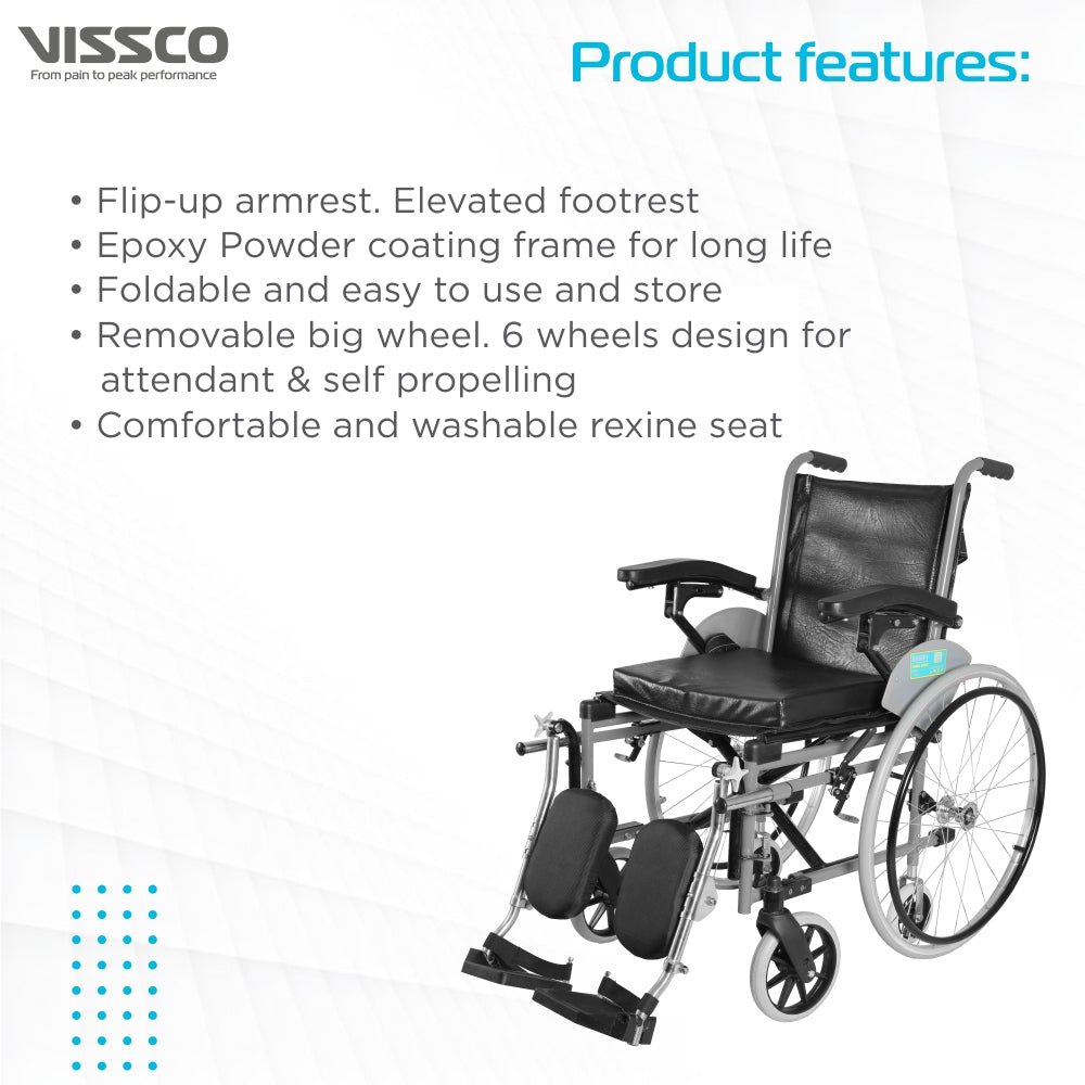 Vissco Imperio Wheelchair with Elevated Footrest (Spoke Wheels)