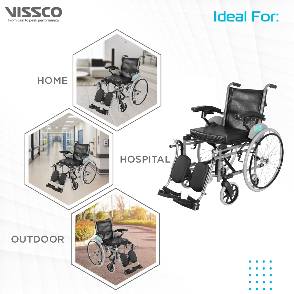 Vissco Imperio Wheelchair with Elevated Footrest (Spoke Wheels)