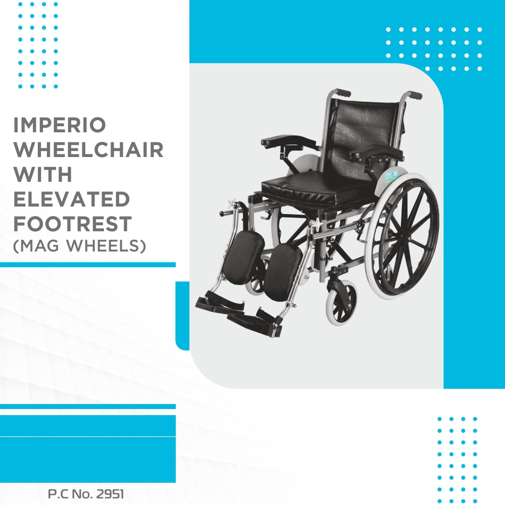 Vissco Imperio Wheelchair with Elevated Footrest (Mag Wheels)