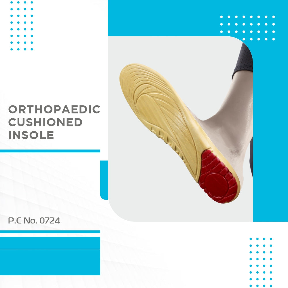 Vissco Orthopaedic Cushioned Insole | Foot Support for Shock Absorption | Reduces Pressure on the Heel & Relieves Pain (Multicolor)
