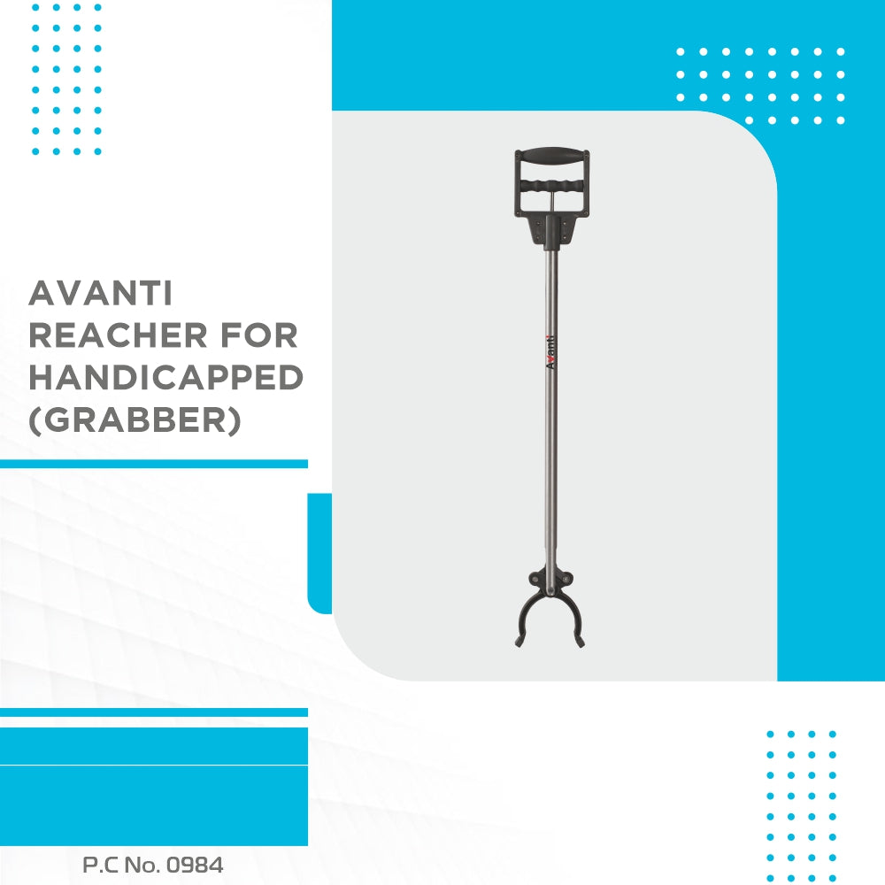 Reacher Grabber with an Easy to Squeeze & Grip Handle| An Assistive Device for Elderly (Grey) - Vissco Next