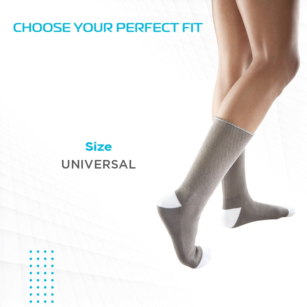 Vissco Diabetic Socks |Comfortable to Minimize Pressure on Legs and Feet | Prevent Skin Abrasion &  Blisters (Grey)