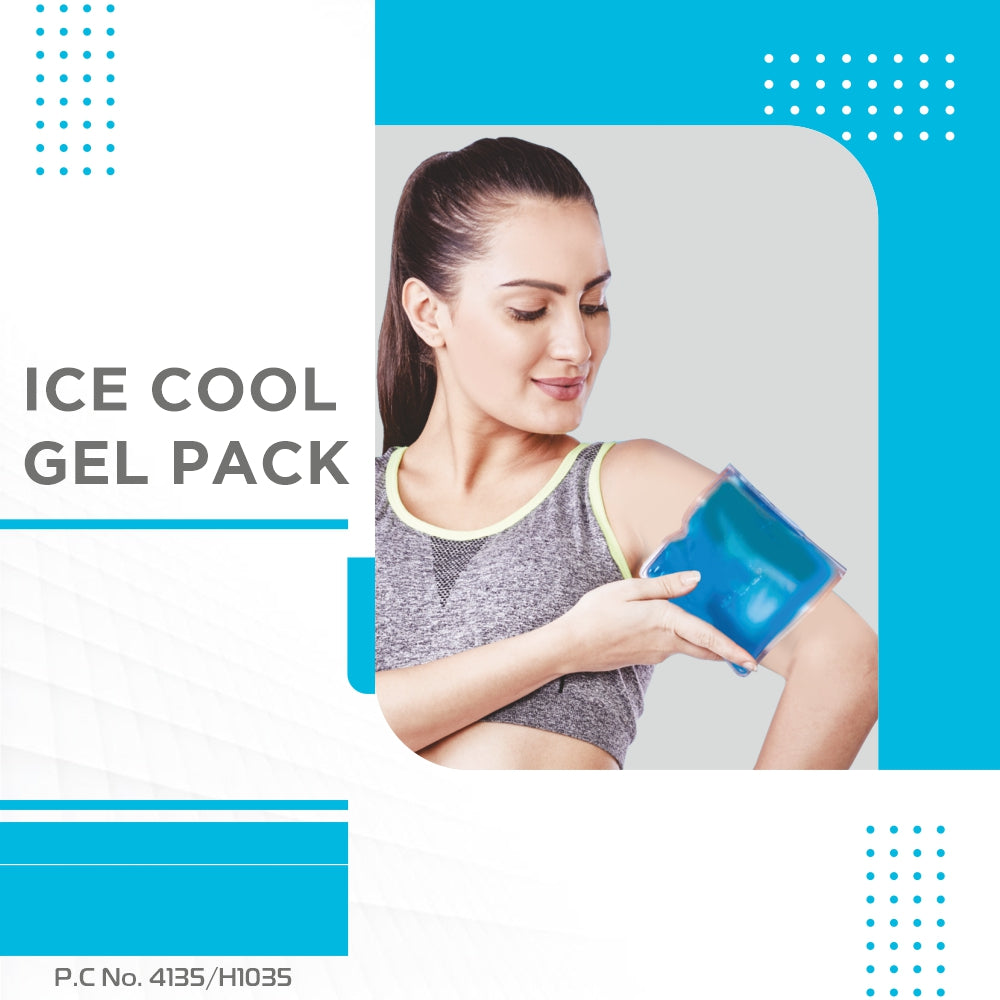Vissco Icecool Gel Pack | Re-Freezable for Instant Pain Relief & Swelling (Blue)