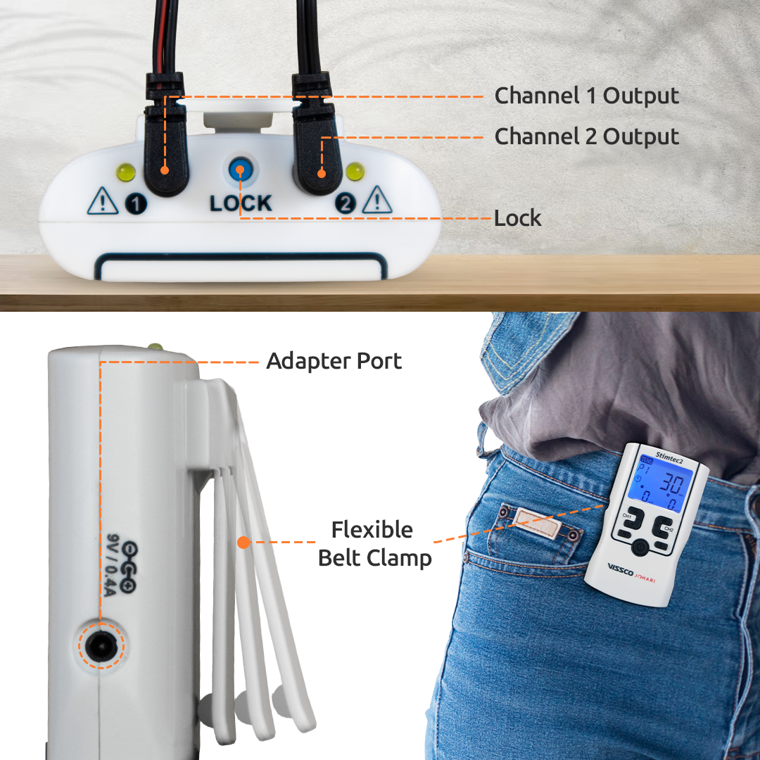 Vissco Johari StimTec-2 | Portable Electrotherapy Device | Use for Muscle Strengthening & Pain Relief