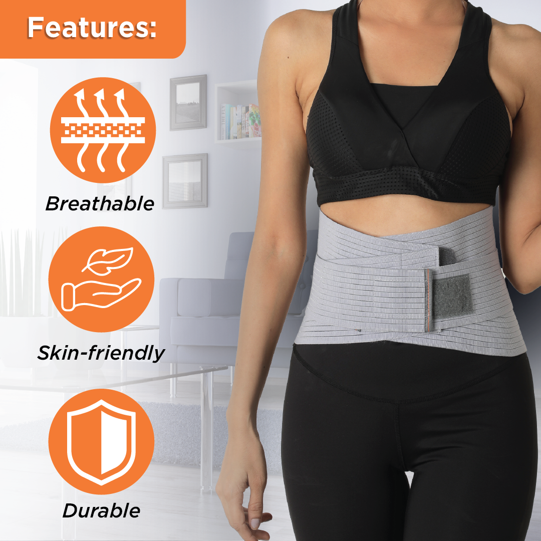 Vissco Lumbo Sacral Belt | Supports the Lumbar Spine | Corrects Posture & Relieves Back Pain (Grey)