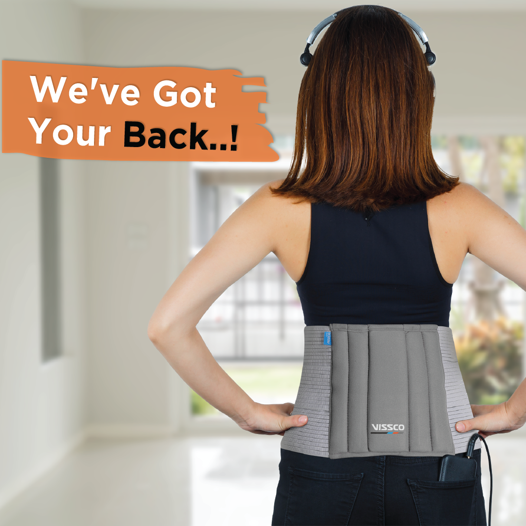 Vissco Lumbo Sacral Belt | Supports the Lumbar Spine | Corrects Posture & Relieves Back Pain (Grey)