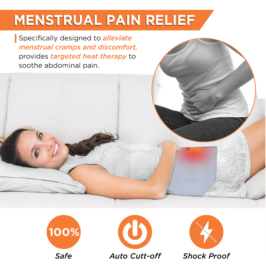 Vissco Heating Belt (Ortho) | Provides Heat Therapy to Soothe Sore Muscles | Decreases Joint Stiffness & Relieves Pain (Grey)