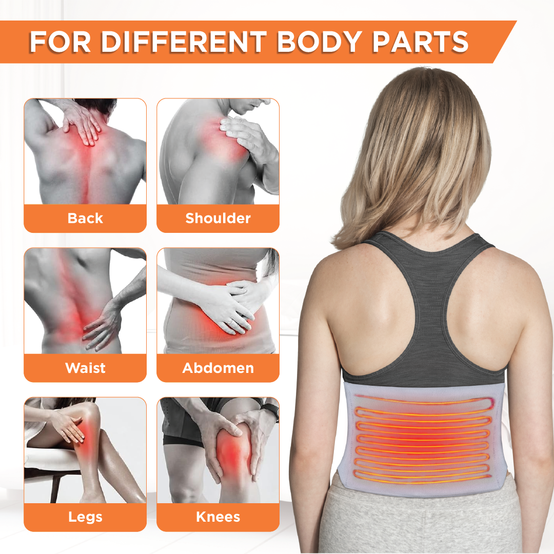 Vissco Heating Belt (Ortho) | Provides Heat Therapy to Soothe Sore Muscles | Decreases Joint Stiffness & Relieves Pain (Grey)