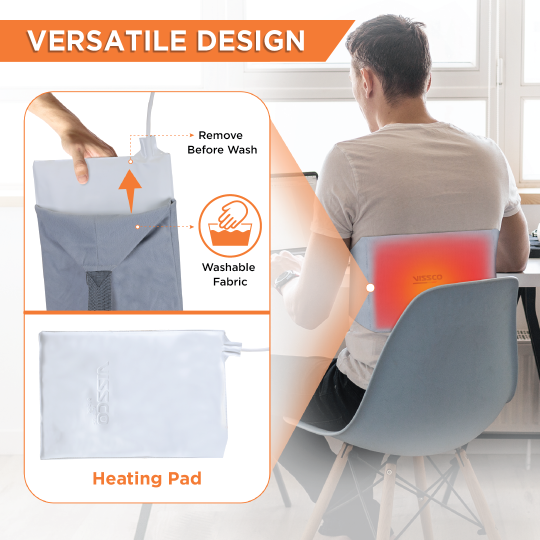 Vissco Heating Belt (Ortho) | Provides Heat Therapy to Soothe Sore Muscles | Decreases Joint Stiffness & Relieves Pain (Grey)