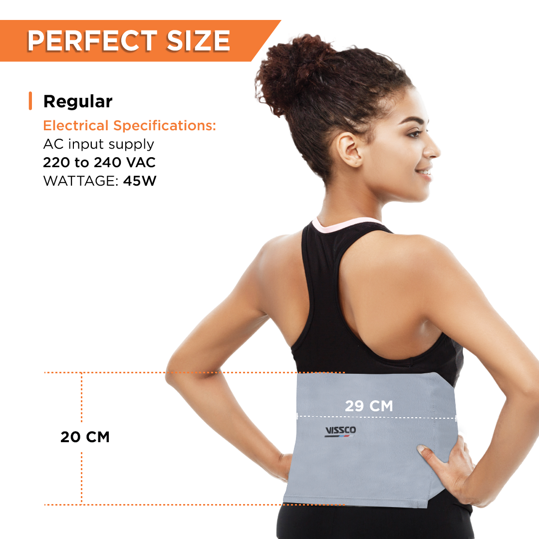 Vissco Heating Belt (Ortho) | Provides Heat Therapy to Soothe Sore Muscles | Decreases Joint Stiffness & Relieves Pain (Grey)