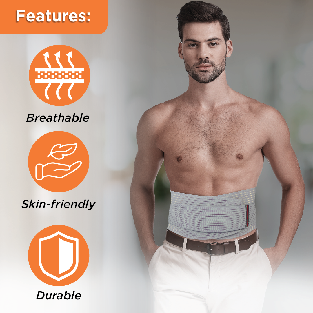 Vissco Lumbo Sacral Belt | Supports the Lumbar Spine | Corrects Posture & Relieves Back Pain (Grey)