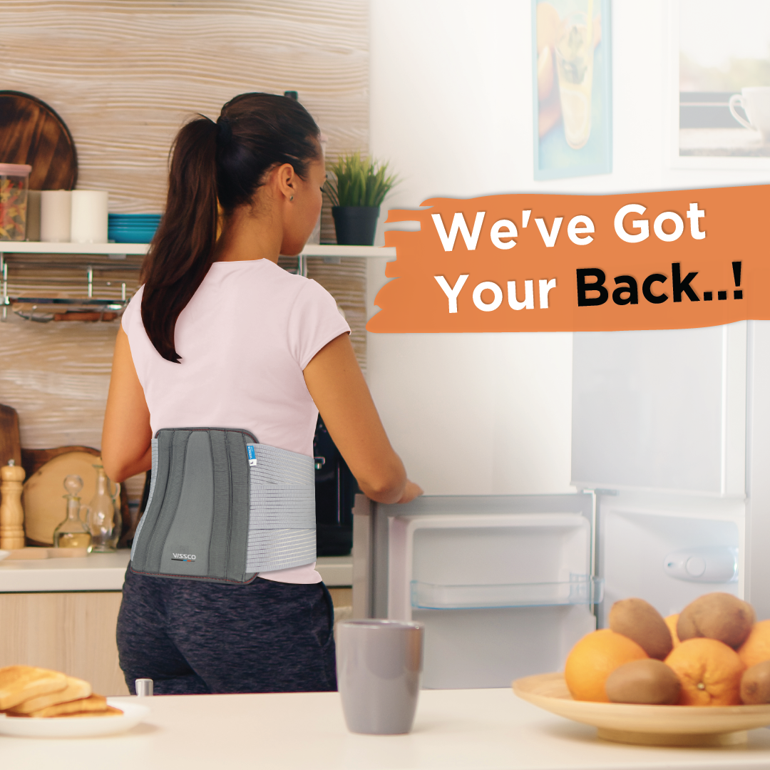 Vissco Lumbo Sacral Belt | Supports the Lumbar Spine | Corrects Posture & Relieves Back Pain (Grey)