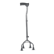 Vissco Medipedic Quadripod Powder Coated Stick for Physically Challeged | Light Weight & Adjustable Height (Grey)