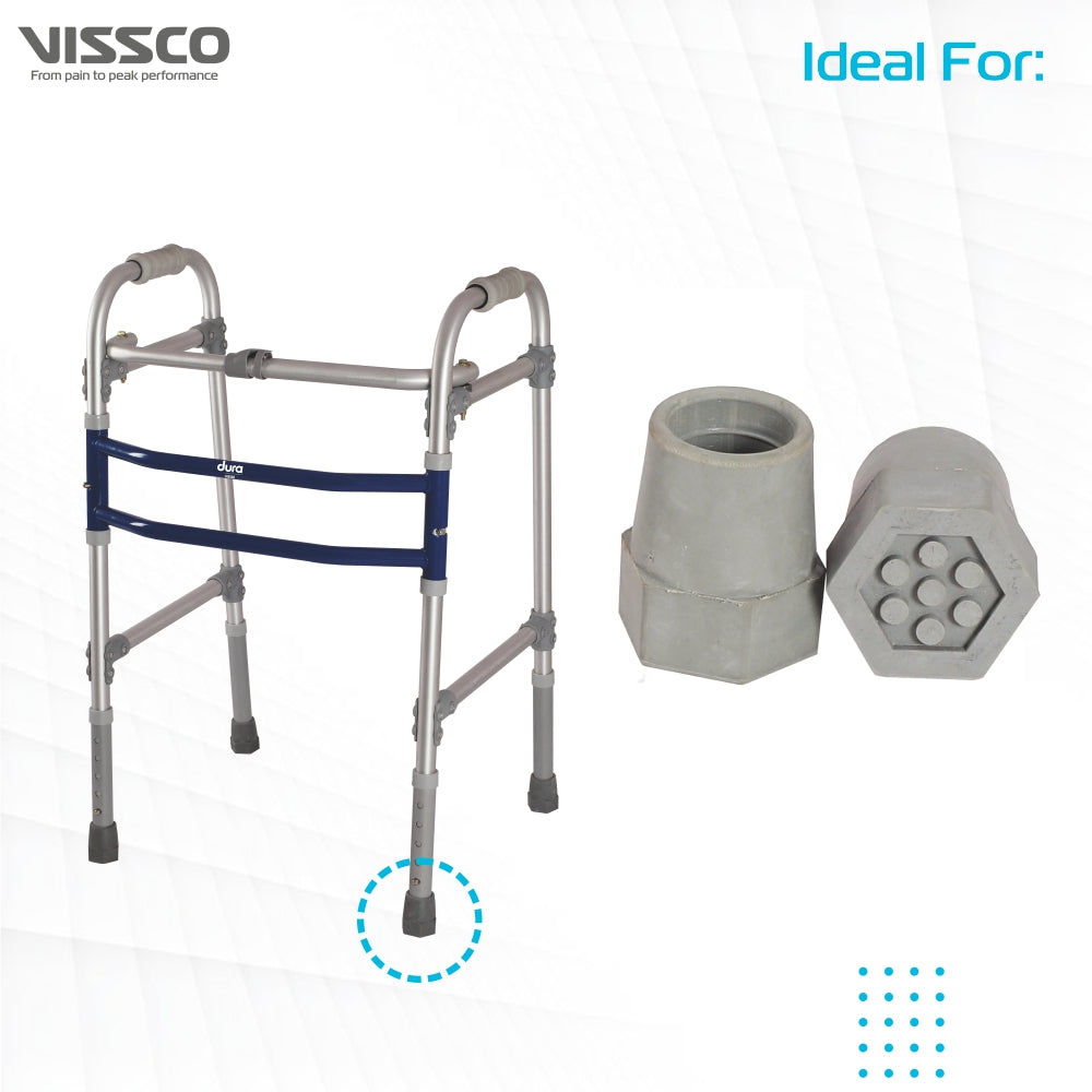 Rubber Tips/Shoes For Walker Plain (Single Piece) - Vissco Next