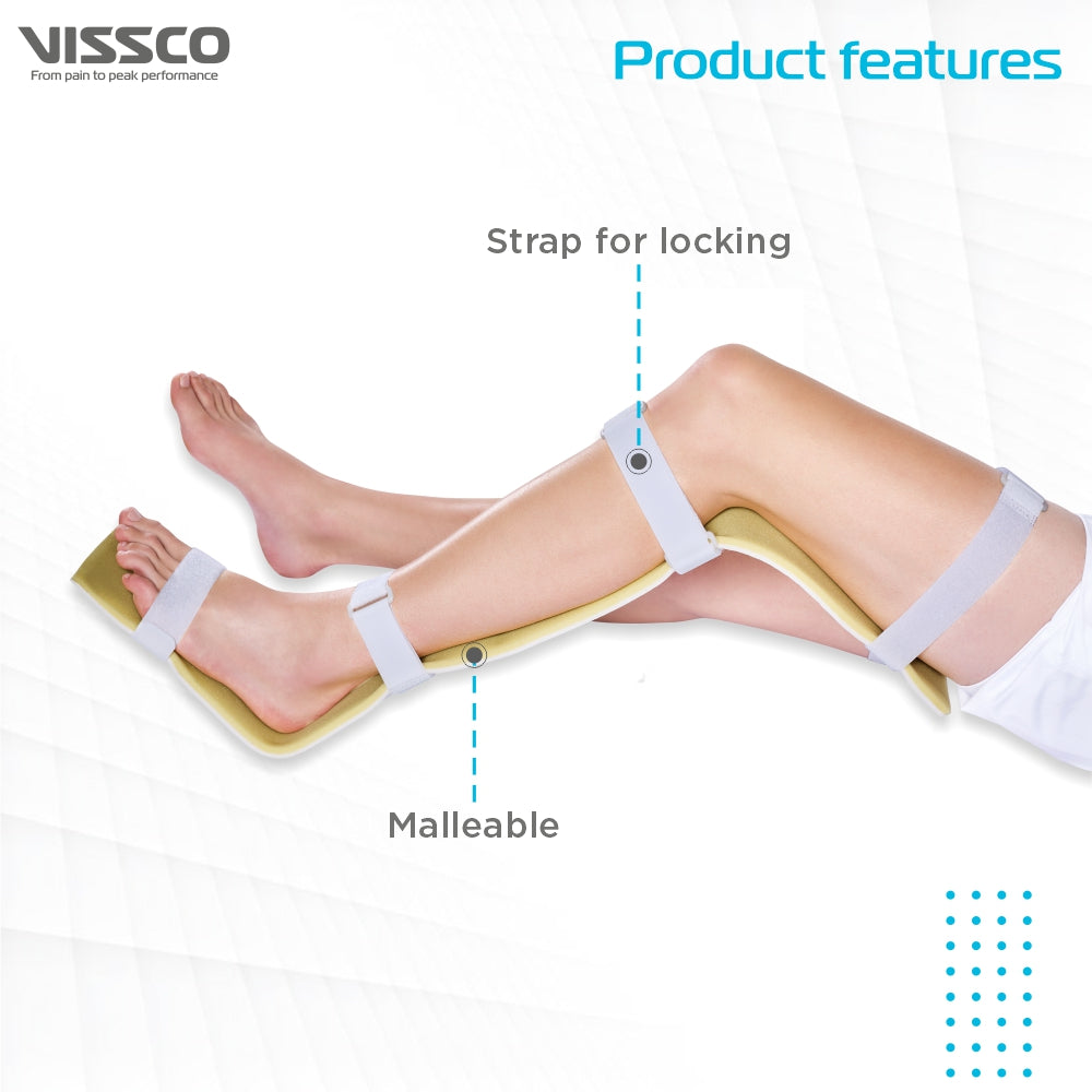Vissco Emergency Splint Leg (Long) | Provides Support & Stability to the Foot & Ankle (Beige)