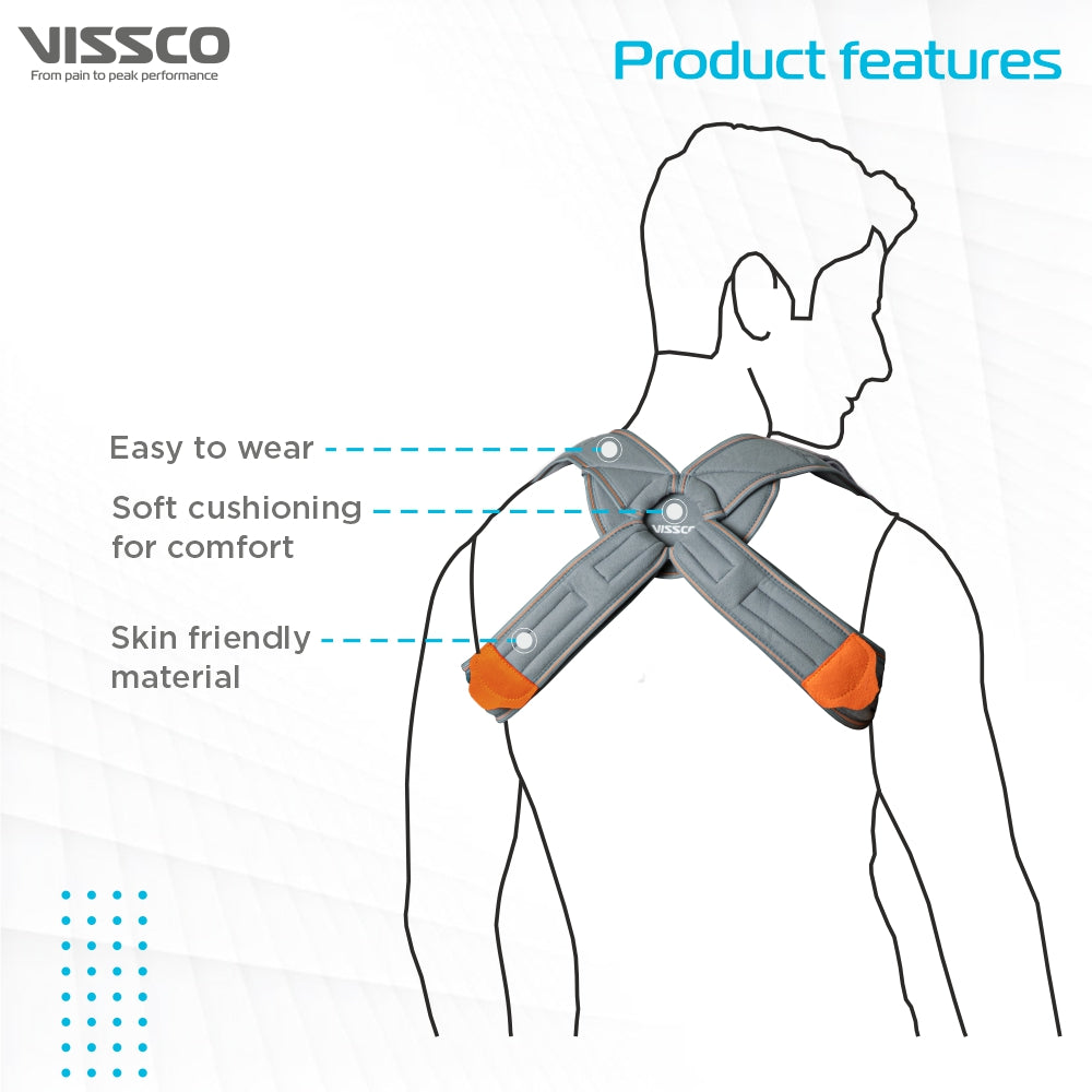 Vissco Meek Clavicle Brace | Supports the Clavicle & Promotes Healing (Grey)