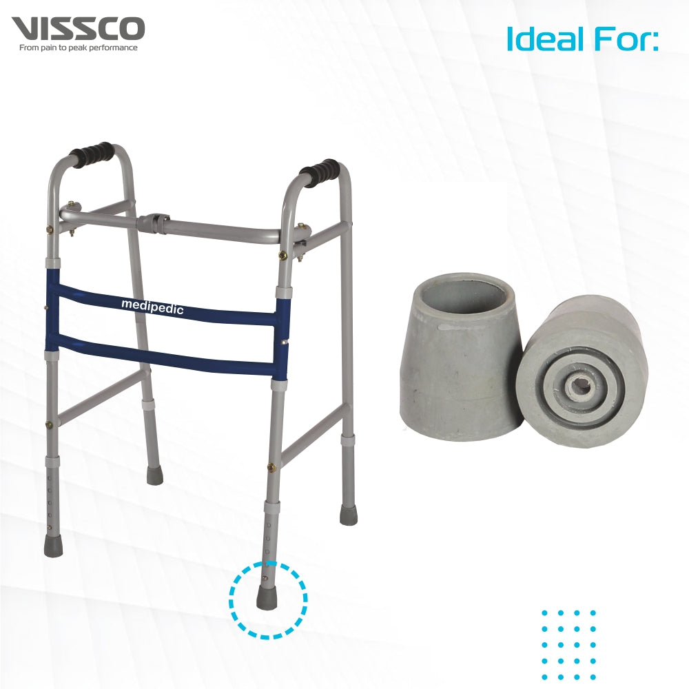 Vissco Rubber Tips/Shoes For Medipedic Walker (PACK OF 2)