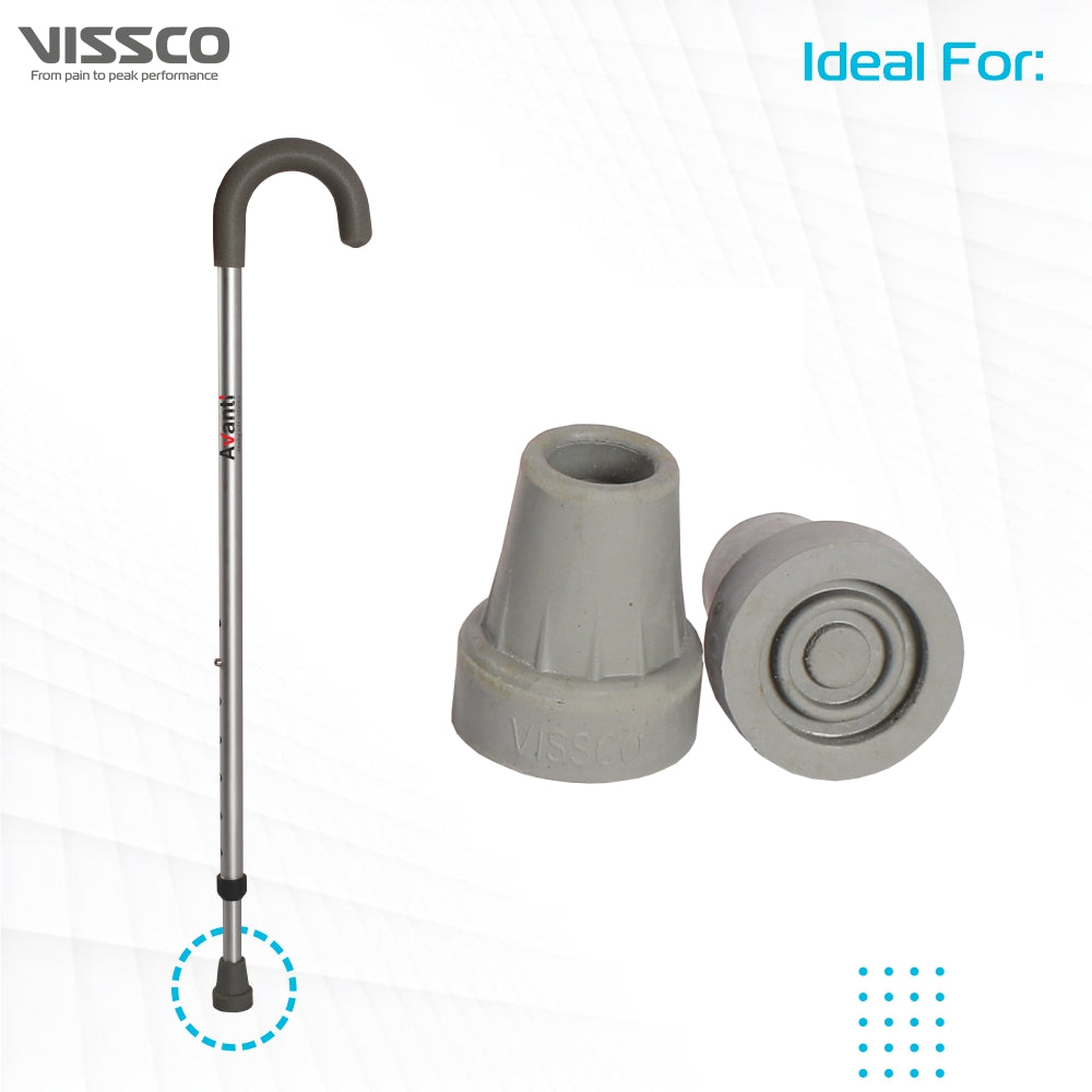 Vissco Rubber Tips/Shoes for Walking Stick (PACK OF 2)