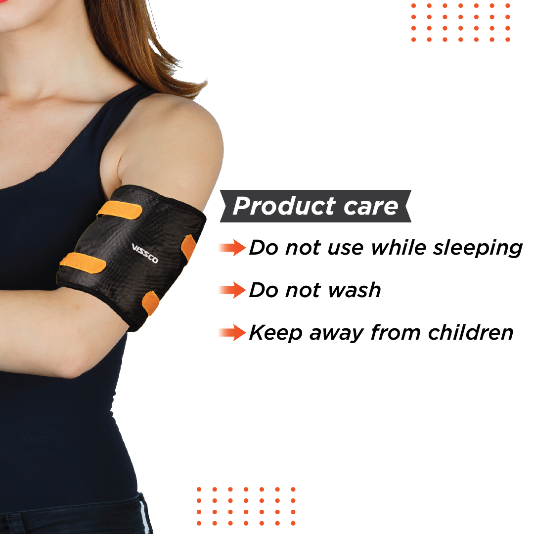 Vissco Flexi Hot & Cold Gel Pack Strap | Dual Purpose Heating & Cooling Solution to Relieve Muscle & Joint Pain (Black)