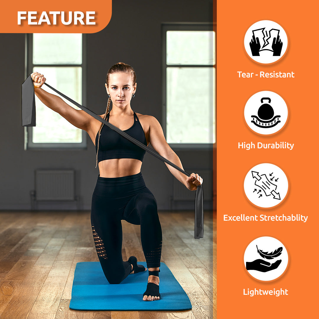 Vissco Active Band | Physical Resistance Band for Exercise, Workouts, Gym, Stretching, Yoga | Muscles & Joints Strengthener