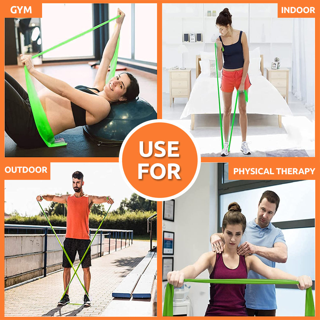 Vissco Active Band | Physical Resistance Band for Exercise, Workouts, Gym, Stretching, Yoga | Muscles & Joints Strengthener