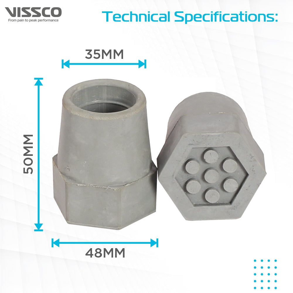 Rubber Tips/Shoes For Walker Plain (Single Piece) - Vissco Next