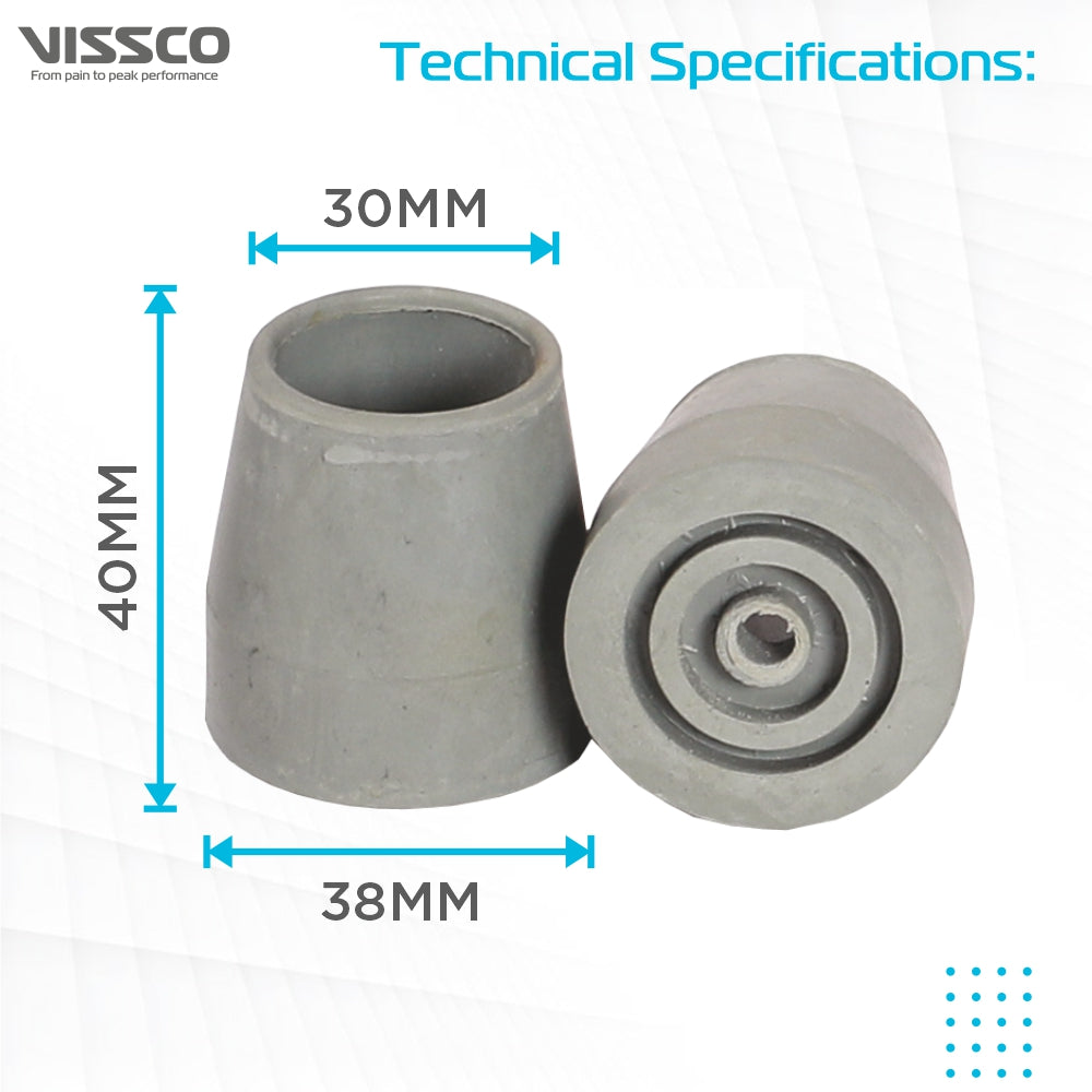 Vissco Rubber Tips/Shoes For Medipedic Walker (PACK OF 2)