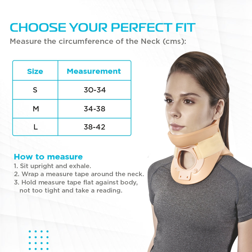 Collar (Philadelphia) | Provides Firm Support & Prevents Head / Neck Movement (Beige) - Vissco Next