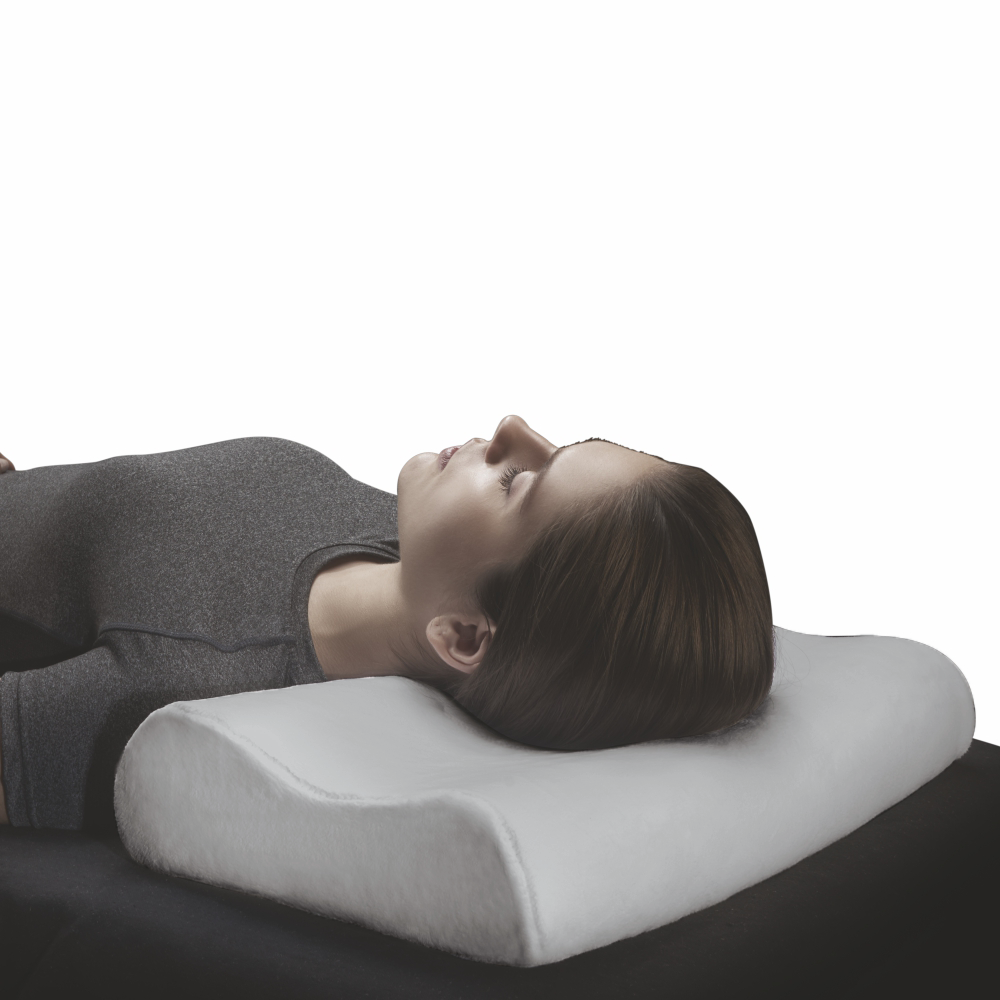 Vissco Contoured Memory Foam Pillow| Provides Muscle Relaxation & Relives Neck Muscle Strain (Grey)